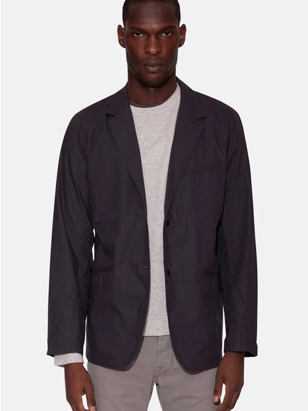 Rag & Bone Men's Lightweight Black Paper Cotton Blazer